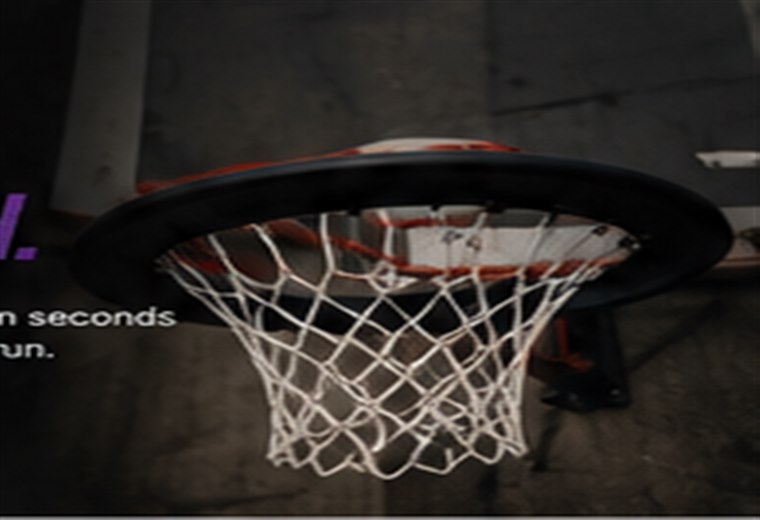 Outdoor rim with the BallerBase net installed